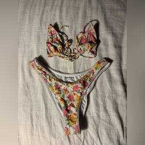 Floral Pacsun bikini XS top S bottom
